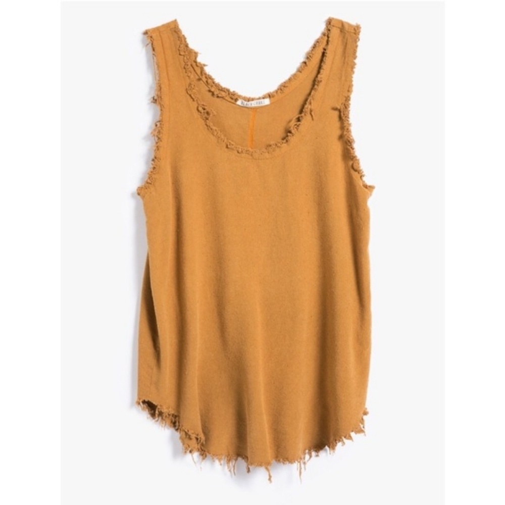 COPY - Black Crane Raw Silk Center Seam Tank
